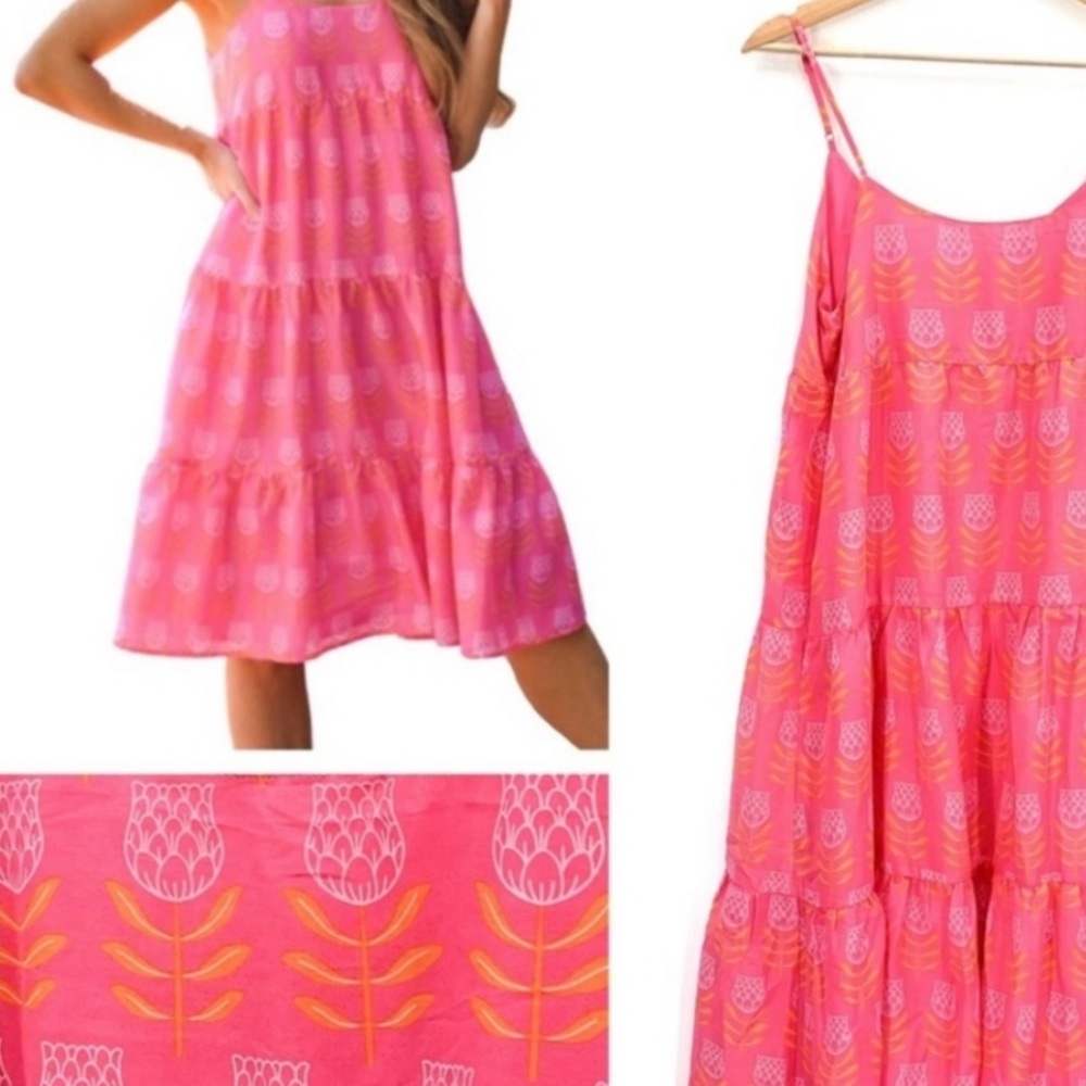 Pink Floral Mini Dress
